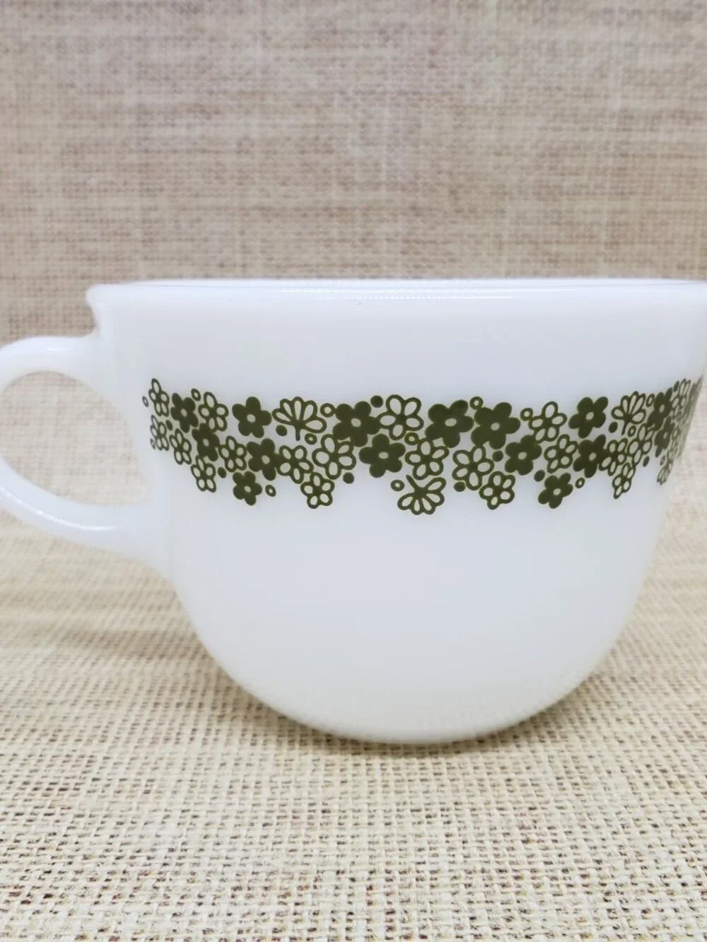 3 Pyrex Spring Blossom Mugs White Green Flower Crazy Daisy Corelle Compatibles - Picture 2 of 10